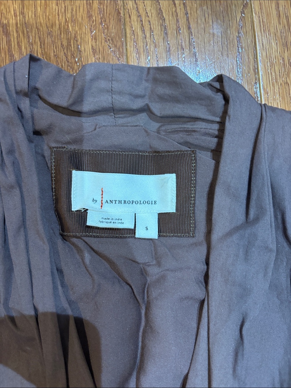 Anthropologie Brown Zip-Front Maxi Dress - Picture 2 of 3